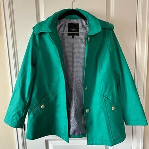 Talbots Navy and White Gingham Shirt Jacket